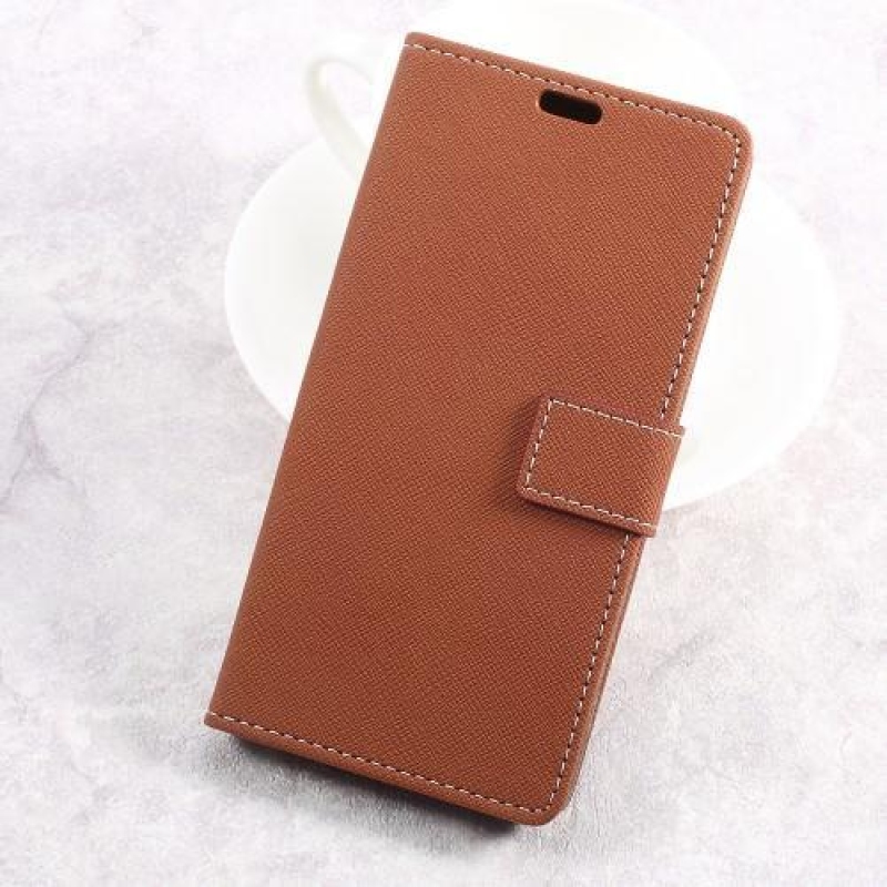 Wallet PU kožené pouzdro pro mobil Sony Xperia L1 - hnědé