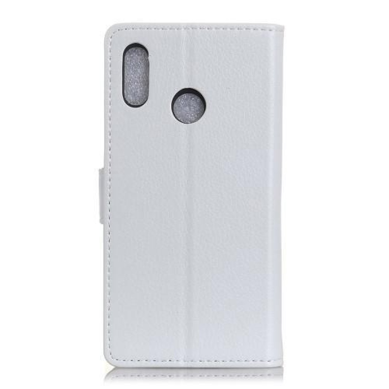 Wallie PU kožené peněženkové pouzdro na mobil Honor 10 Lite a Huawei P Smart (2019) - bílé