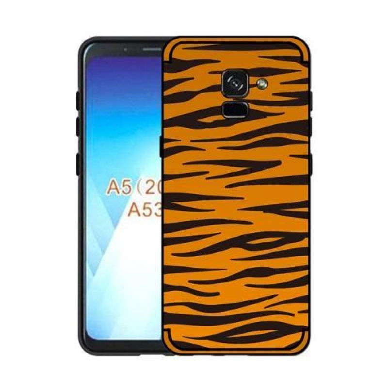 Wild gelový  obal na Samsung Galaxy A8 (2018) - hnědá zebra