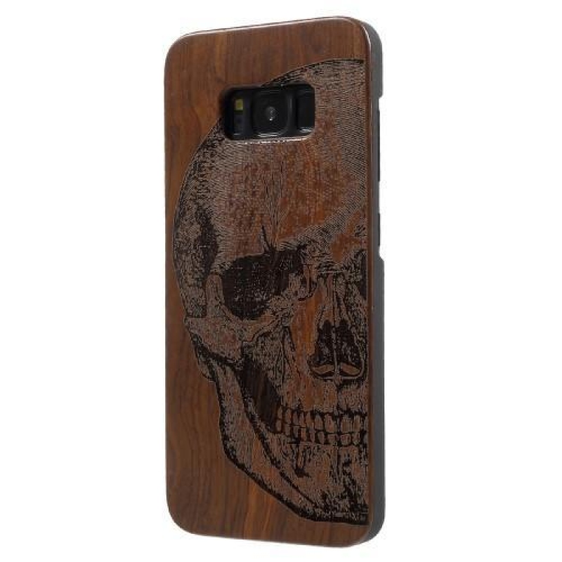 Wood dřevěný obal s motivem na Samsung Galaxy S8 Plus - lebka