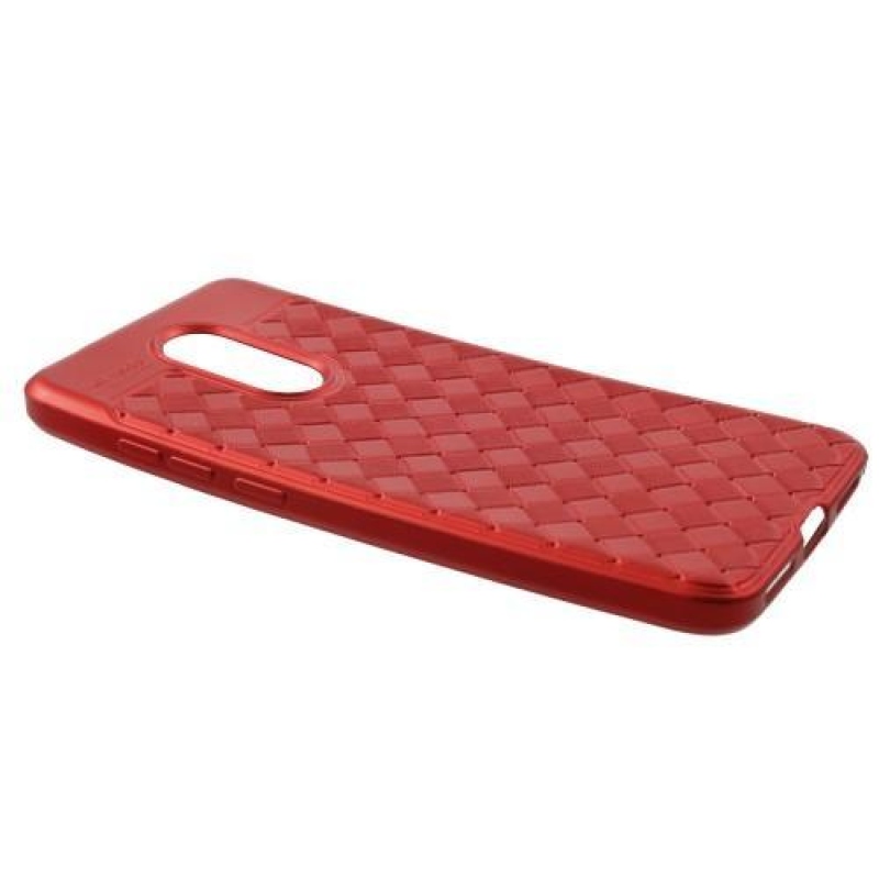 Woven gelový obal na Xiaomi Redmi 5 - červený