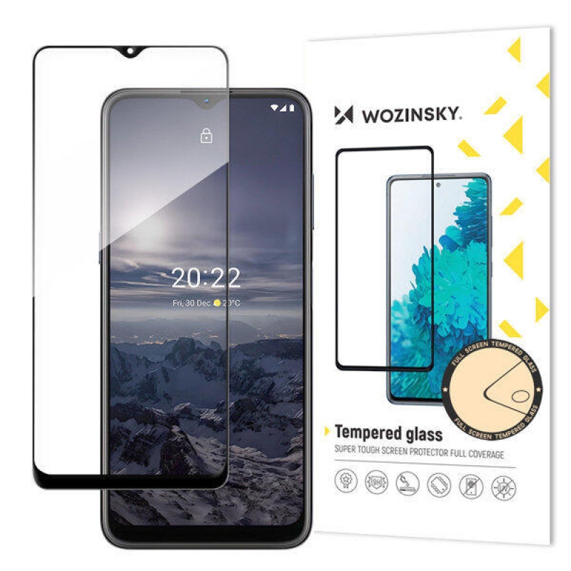 Wozinsky celoplošné tvrzené sklo na mobil Nokia G11/G21 - černé