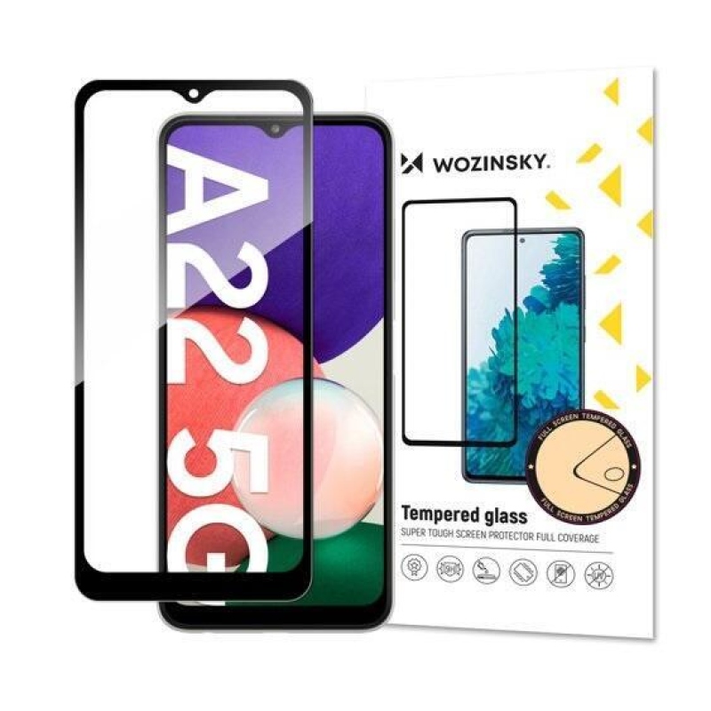 Wozinsky celoplošné tvrzené sklo na mobil Samsung Galaxy A22 5G - černé