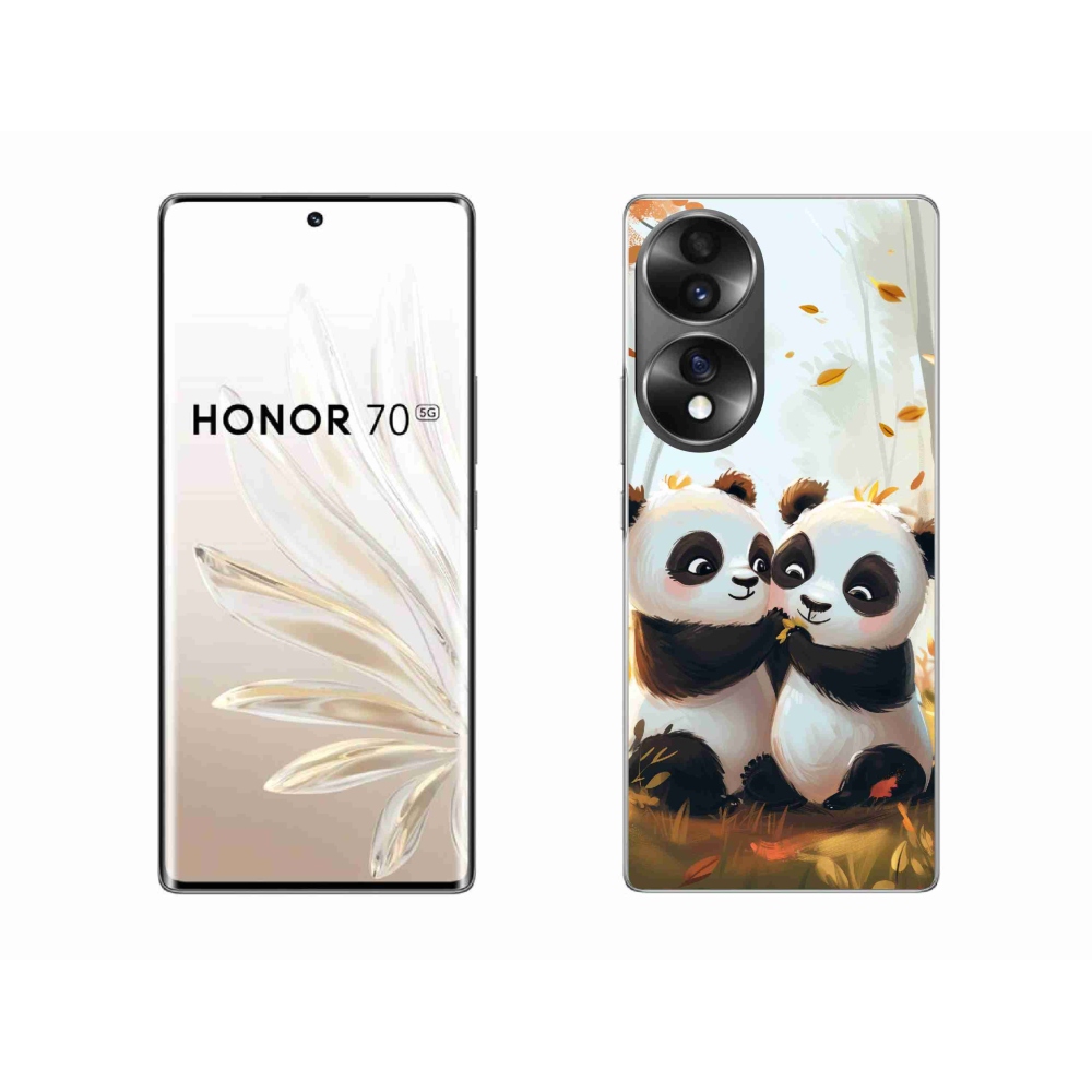 Gelový kryt mmCase na Honor 70 - pandy