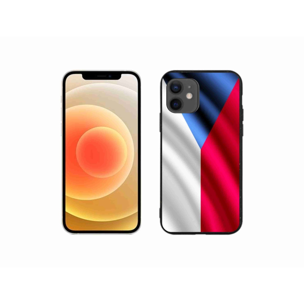 Gelový kryt mmCase na mobil iPhone 12 mini - česká vlajka