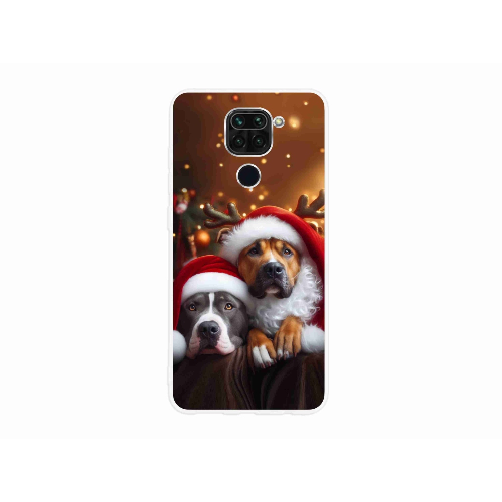 Gelový kryt mmCase na Xiaomi Redmi Note 9 - vánoční psi