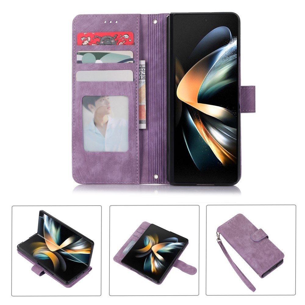 Wallet knížkové pouzdro na Samsung Galaxy Z Fold5 5G - fialové