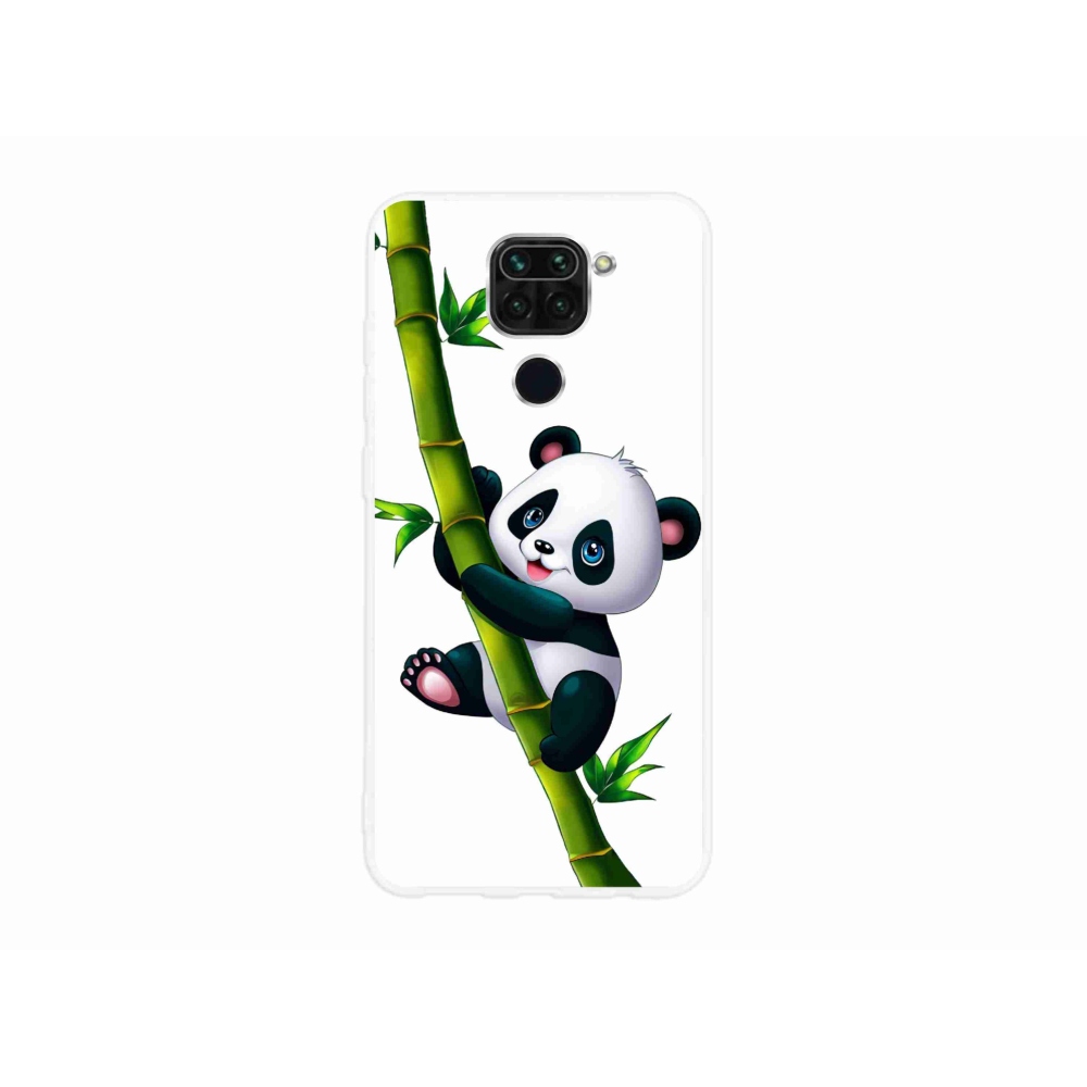 Gelový kryt mmCase na Xiaomi Redmi Note 9 - panda na bambusu