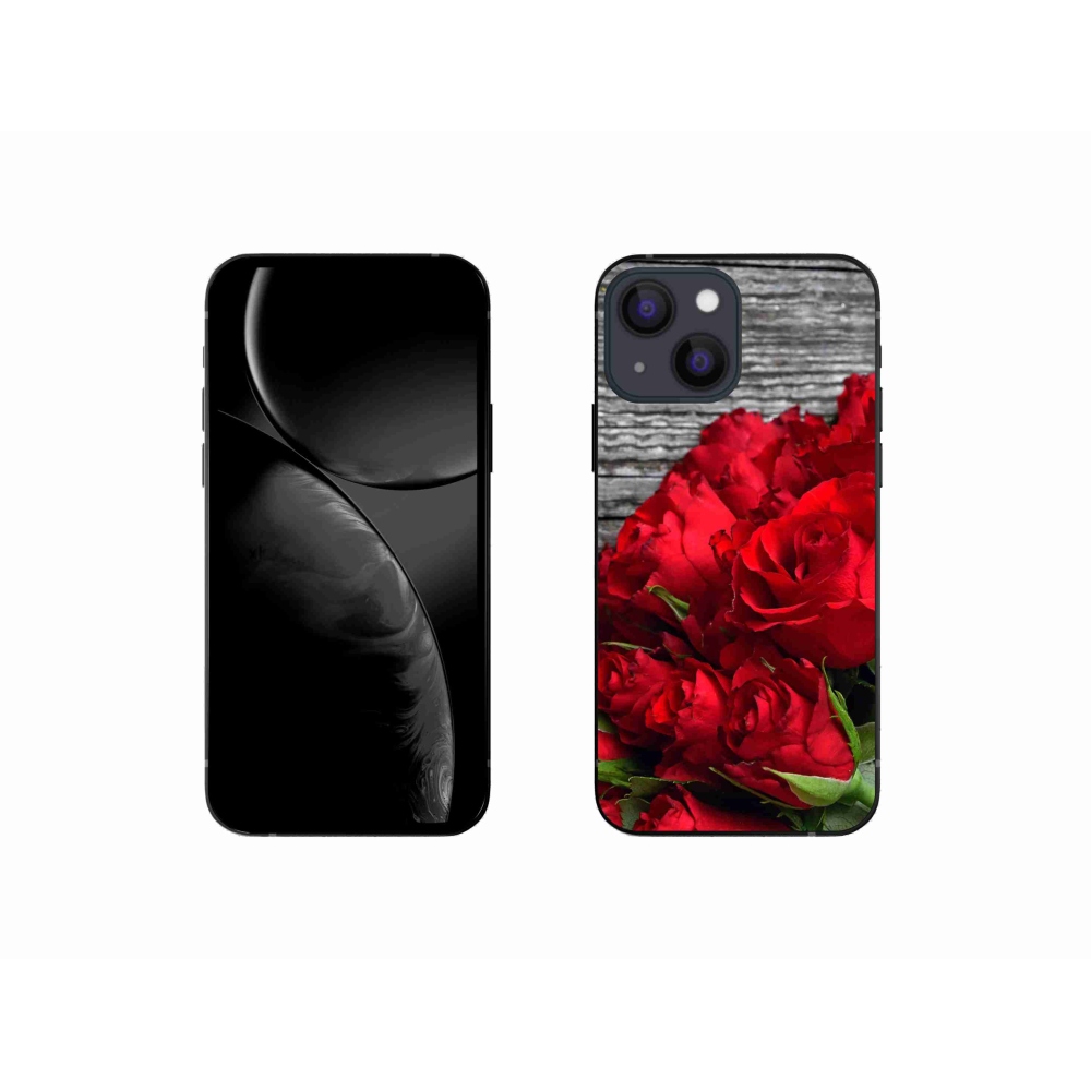 Gelový kryt mmCase na iPhone 13 mini 5.4 - červené růže
