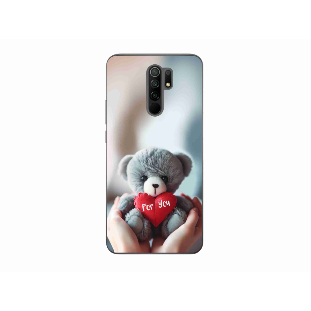 Gelový kryt mmCase na Xiaomi Redmi 9 - medvídek pro zamilované