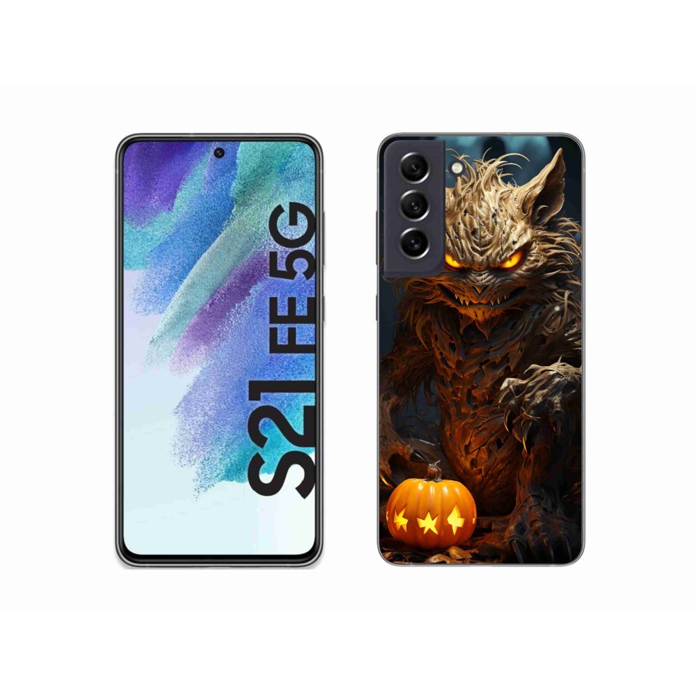 Gelový kryt mmCase na Samsung Galaxy S21 FE 5G - halloweenská příšera